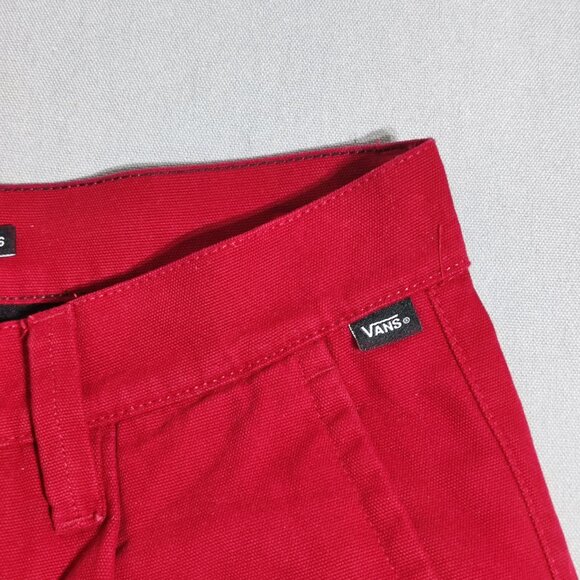 Vans  Knost la Curren Authentic Chino pants men's youth size 26 red  loose fit - Picture 8 of 14